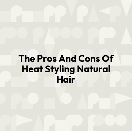 The Pros And Cons Of Heat Styling Natural Hair